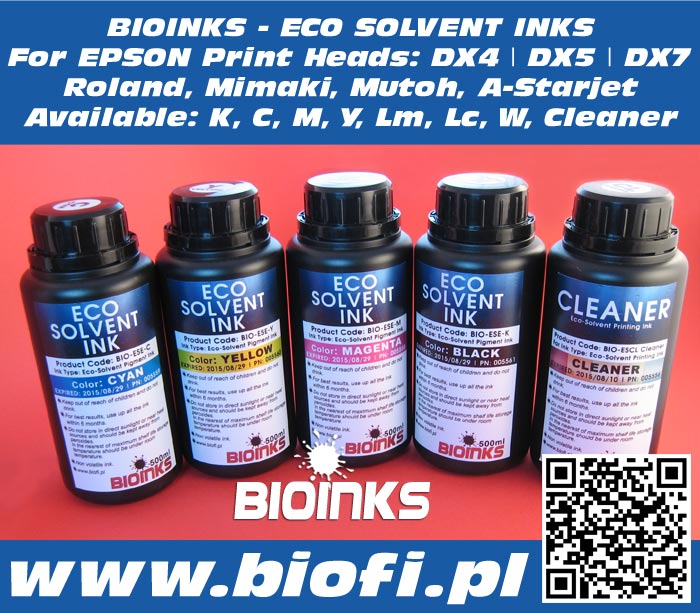 BIOINKS: Eco-Solvent BIO-ESE 500ml