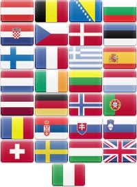 Flagi Państw do których doręczamy przesyłki międzynarodowe