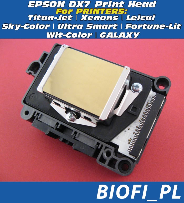 Głowica Drukująca EPSON DX7 PRINT HEAD GROZER PRINTER PARTS: GPP-0200EPS PrintHead for Printers: Titan-Jet, Xenons, Leicai, Sky-Color, Ultra Smart, Fortune-Lit, Wit-Color, GALAXY