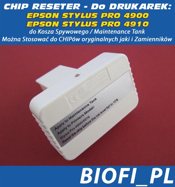 CHIP Reseter do Koszy Spływowych - Epson Stylus Pro: 4900 / 4910