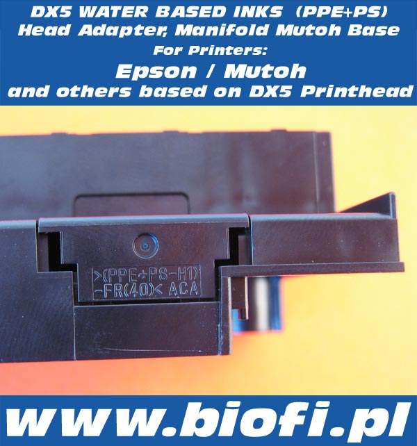 DX5 Water Base Head Adapter, Manifold Mutoh Base