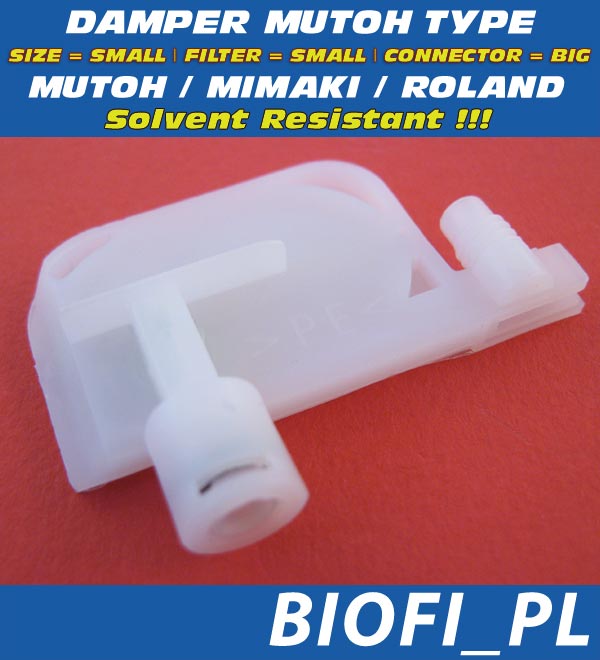 Damper do drukarek MUTOH ValueJet, Roland, Mimaki - Odporny na Solvent / Solvent Resistant