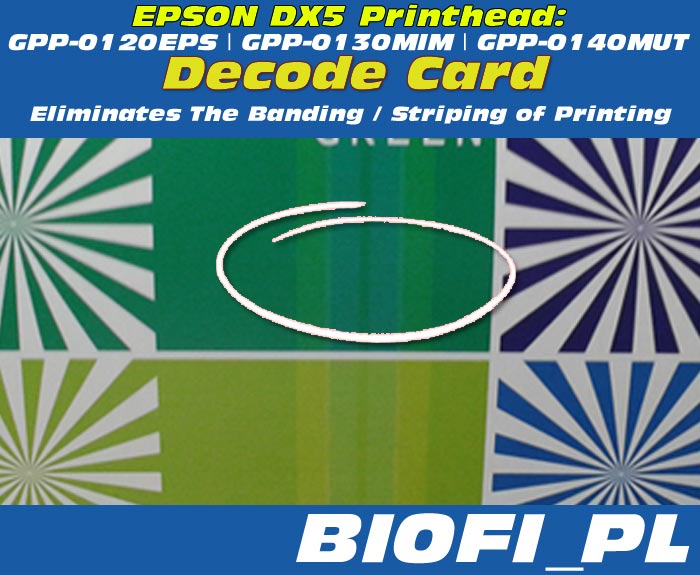 Decode Card for Epson DX5 PrintHeads: GPP-0120EPS, GPP-0130MIM, GPP-0140MUT DX5 PrintHead