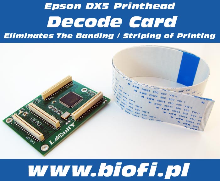 Decoding card for Epson DX5 Printhead.