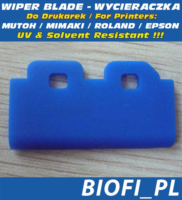 Wiper Blade - Wycieraczka, Odporna na Solvent / Solvent Resistant - Do drukarek: Roland, MUTOH, Mimaki, EPSON
