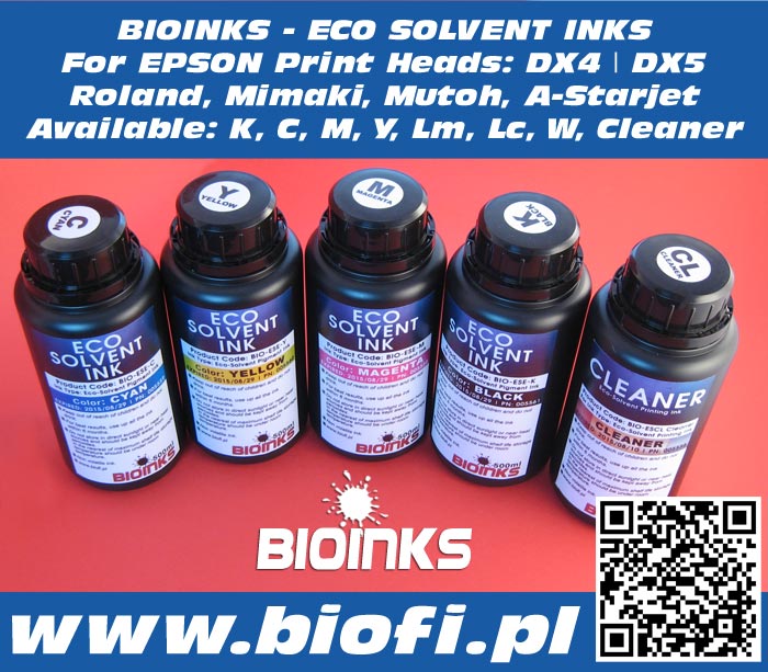 BIOINKS: Eco-Solvent BIO-ESE 500ml
