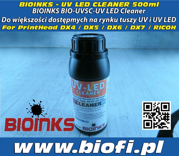 BIOINKS: UV LED INK: UV-LED-HSU 500ml for EPSON® DX4 / DX5 / DX7 PrintHeads