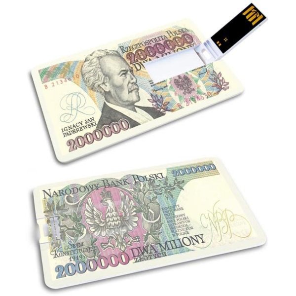 KIBA-022: 2 MILIONY - GROZER Karta 32GB USB 2.0 + 5 x ETUI RFID