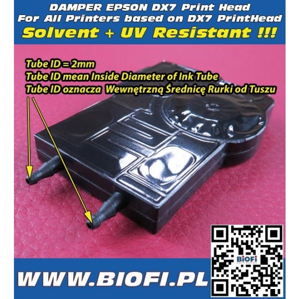 Damper EPSON DX7 Złącze ID=2mm UV