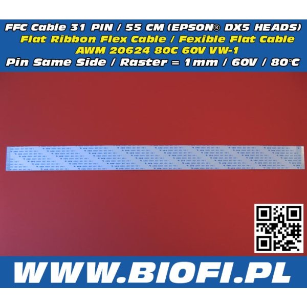 FFC Cable 31 PIN 55 CM - Taśma Sygnałowa FFC EPSON DX5