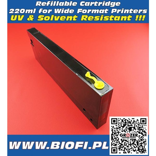 Cartridge Refillable 220ml Solvent & UV