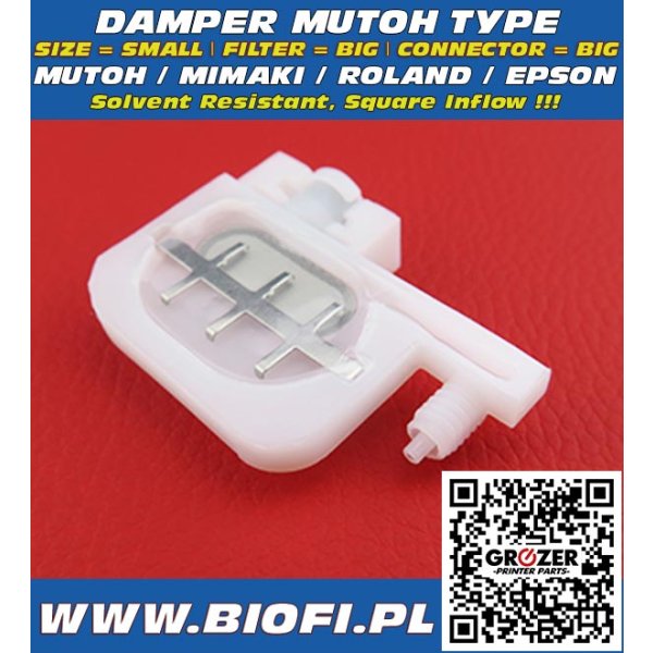 Damper MUTOH Rozmiar=M, Filtr=D, Złącze=D, Wlot=Prostokąt