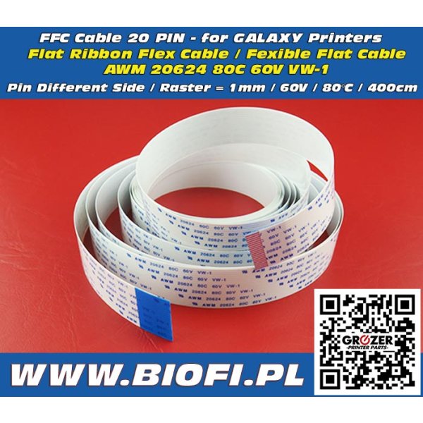 FFC Cable 20 PIN 400 CM - Taśma Sygnałowa FFC GALAXY