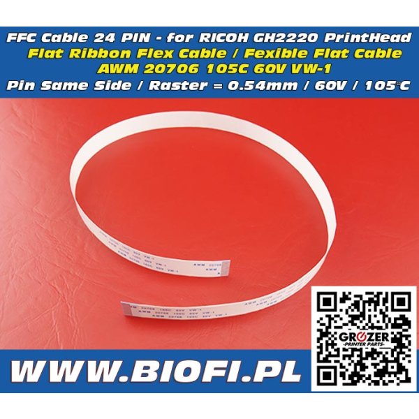 FFC Cable 24 PIN 50 CM RICOH GH2220 - Taśma Sygnałowa FFC