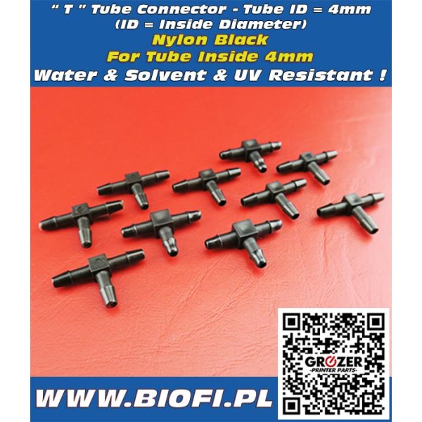 Łącznik do Rurek Litera T ID=4mm 1 sztuka