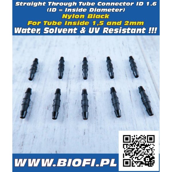 Łącznik do Rurek Prosty ID=1,6mm 1 sztuka