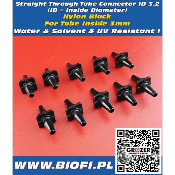 Łącznik do Rurek Prosty ID=3,2mm 1 sztuka
