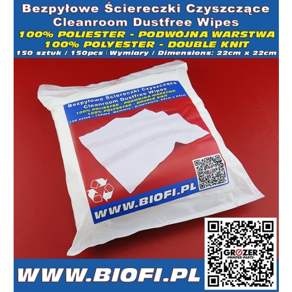 Ściereczki Czyszczące Bezpyłowe - 150 SZT