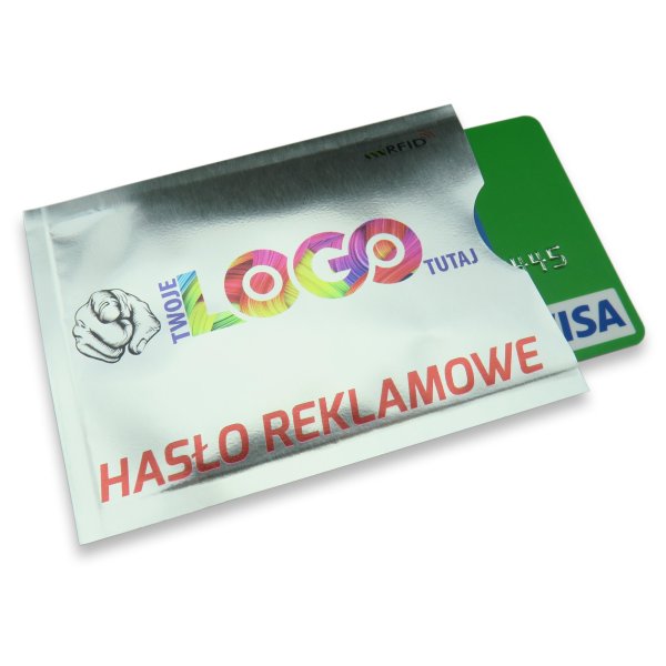 Etui RFID na Kartę - Srebrne Błysk