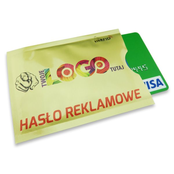 Etui RFID na Kartę - Złote