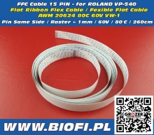 FFC Cable 15 PIN 260 CM - Taśma Sygnałowa FFC Roland