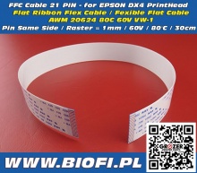 FFC Cable 21 PIN 30 CM - Taśma Sygnałowa FFC EPSON DX4