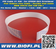 FFC Cable 21 PIN 50 CM - Taśma Sygnałowa FFC EPSON DX4