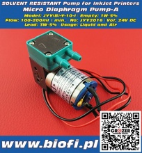 Ink and Air Pump 100-200ml 24V DC JYY(B)-Y-10-I