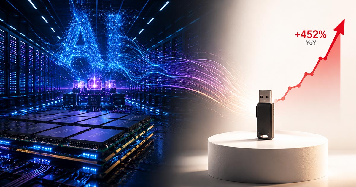 Wzrost cen pendrive GROZER w 2026 z powodu kryzysu NAND flash i rozwoju AI