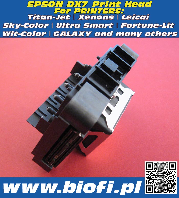 Głowica Drukująca EPSON DX7 PRINT HEAD GROZER PRINTER PARTS: GPP-0200EPS PrintHead for Printers: Titan-Jet, Xenons, Leicai, Sky-Color, Ultra Smart, Fortune-Lit, Wit-Color, GALAXY