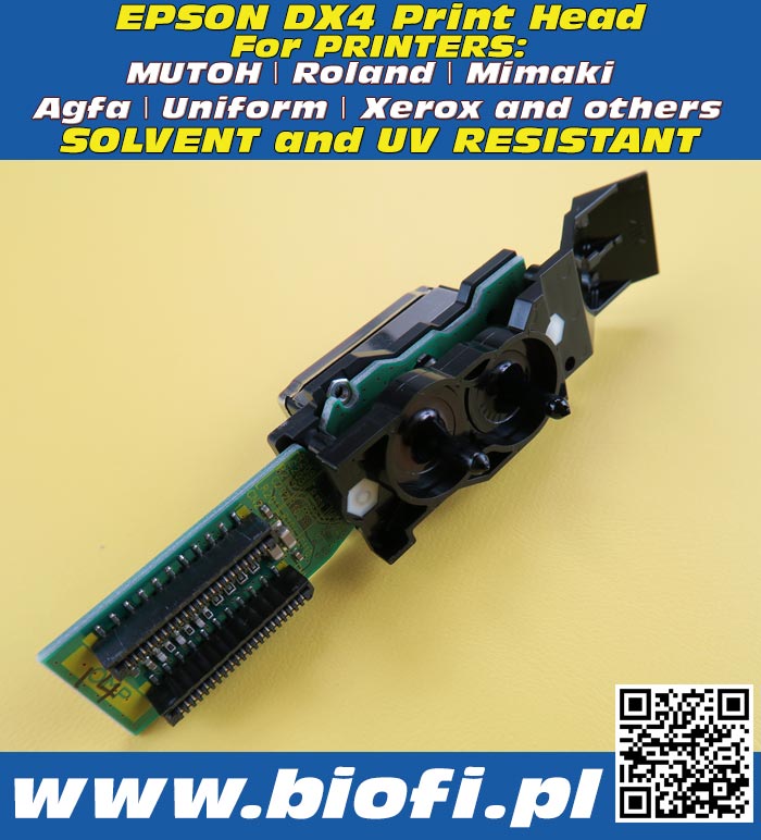 EPSON DX4 PrintHead Solvent Resistant - Głowica Drukująca EPSON DX4 - Wersja Solwentowa for MUTOH, Mimaki, Roland