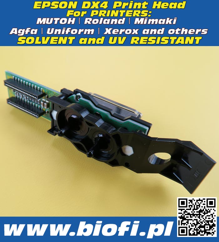 EPSON DX4 PrintHead Solvent Resistant - Głowica Drukująca EPSON DX4 - Wersja Solwentowa for MUTOH, Mimaki, Roland