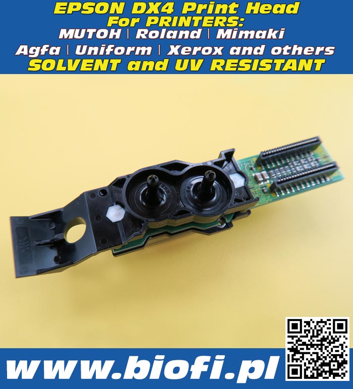 EPSON DX4 PrintHead Solvent Resistant - Głowica Drukująca EPSON DX4 - Wersja Solwentowa for MUTOH, Mimaki, Roland