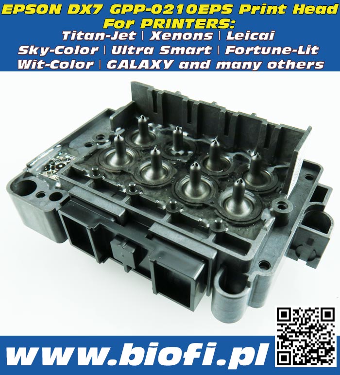 Głowica Drukująca EPSON DX7 PRINT HEAD GROZER PRINTER PARTS: GPP-0210EPS PrintHead for Printers: Titan-Jet, Xenons, Leicai, Sky-Color, Ultra Smart, Fortune-Lit, Wit-Color, GALAXY