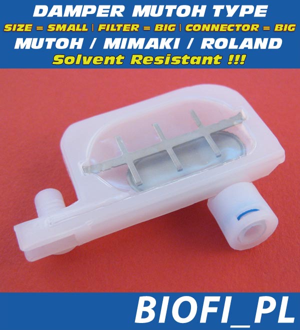 Damper do drukarek MUTOH ValueJet, Roland, Mimaki - Odporny na Solvent / Solvent Resistant