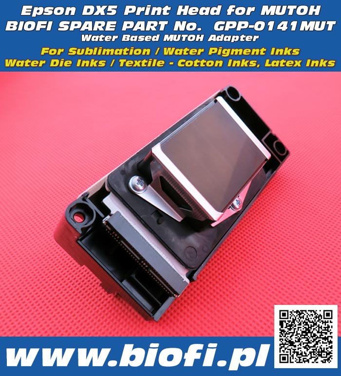 EPSON DX5 Print Head for MUTOH pRINTERS, GPP-0141MUT WATER BASED