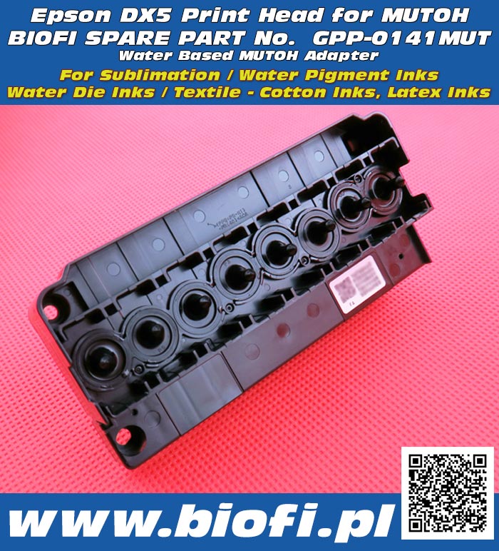 EPSON DX5 Print Head for MUTOH pRINTERS, GPP-0141MUT WATER BASED
