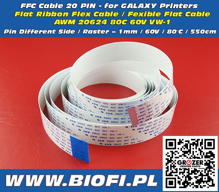 FFC Cable 20 PIN 5550CM - for GALAXY Printers