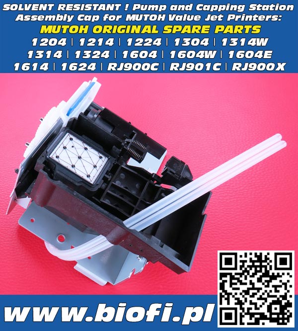 Original Capping Station Solvent Version for Mutoh Value Jet: Mutoh Value Jet 1204, 1214, 1224, 1304, 1314, 1304W, 1314, 1324, 1604, 1604E, 1604W, 1608, 1614, 1624, RJ900C, RJ901C