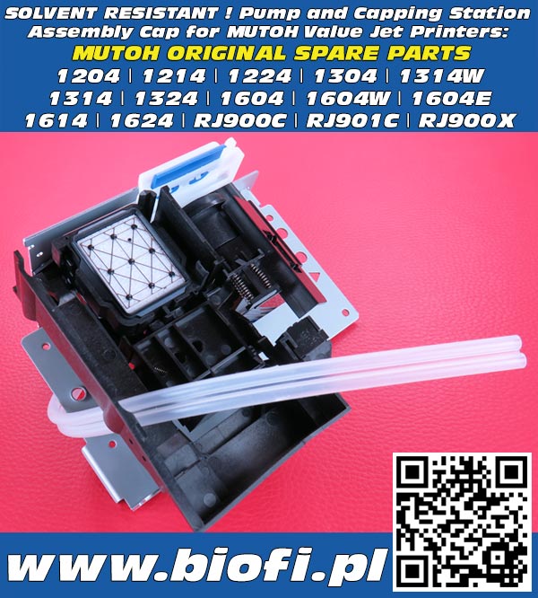 Original Capping Station Solvent Version for Mutoh Value Jet: Mutoh Value Jet 1204, 1214, 1224, 1304, 1314, 1304W, 1314, 1324, 1604, 1604E, 1604W, 1608, 1614, 1624, RJ900C, RJ901C