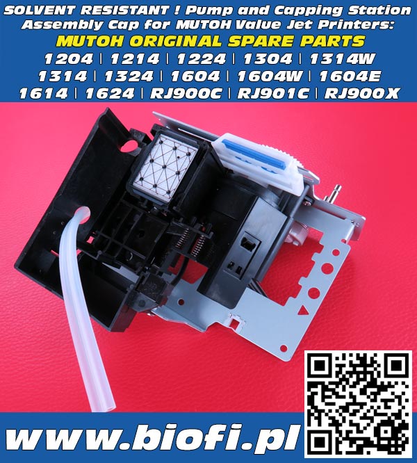 Original Capping Station Solvent Version for Mutoh Value Jet: Mutoh Value Jet 1204, 1214, 1224, 1304, 1314, 1304W, 1314, 1324, 1604, 1604E, 1604W, 1608, 1614, 1624, RJ900C, RJ901C